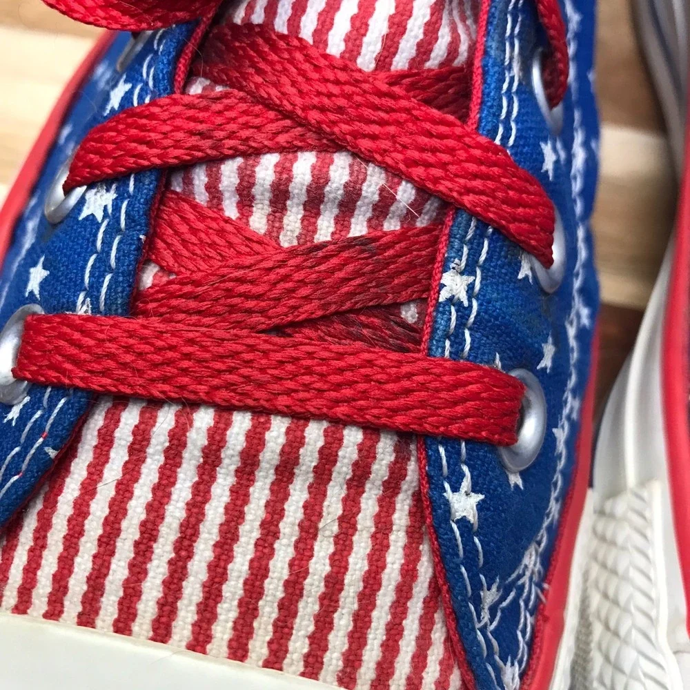Converse Chuck Taylor All Star High Top Sneakers M 8 W 10 American Flag July 4th